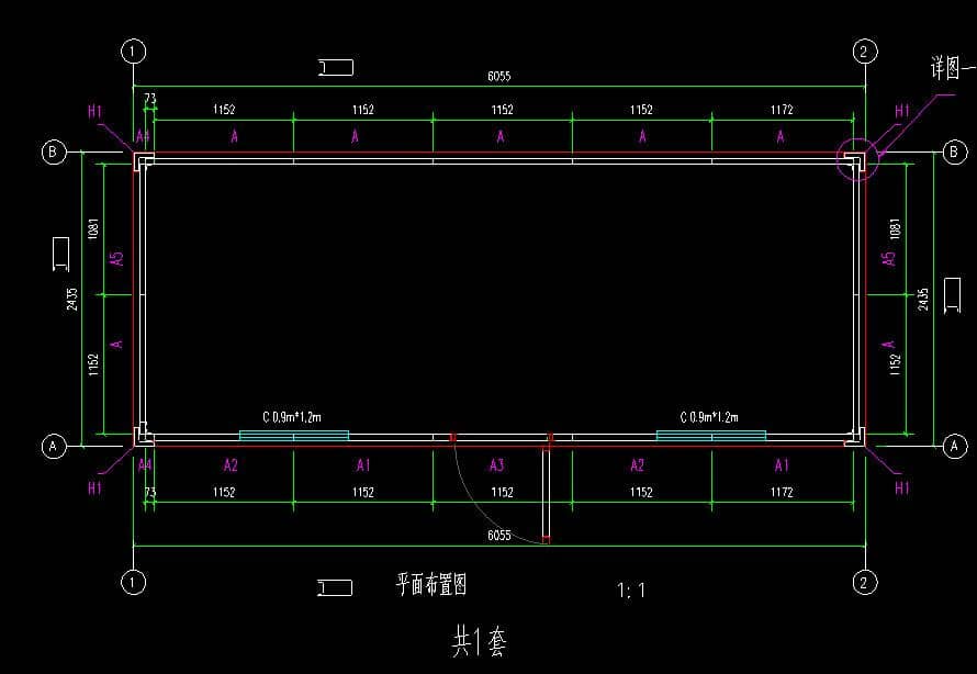 打包式集裝箱活動(dòng)房屋CAD設(shè)計(jì)圖