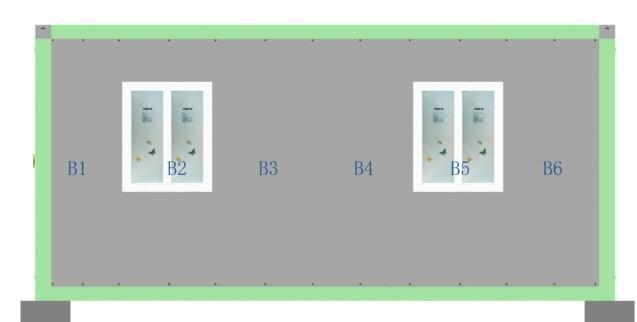 打包箱房6米面開窗戶圖